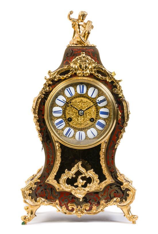 Appraisal: Sale Lot A Napoleon III Boulle Marquetry Mantel Clock late