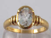 Appraisal: A carat gold beryl ring size N gms