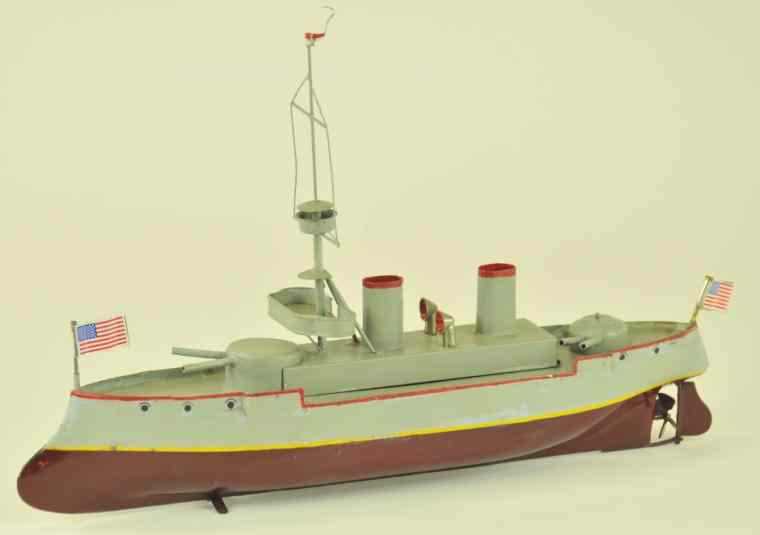 Appraisal: BING GUNBOAT c painted in grey overall this boat features