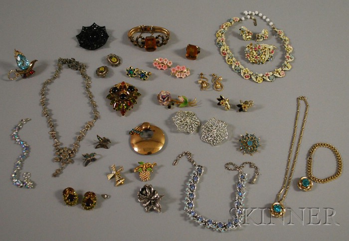 Appraisal: Small Group of Mostly Signed Costume Jewelry including a Coro