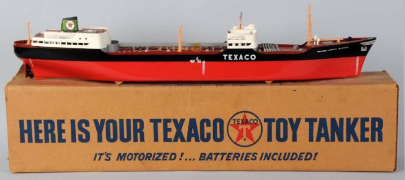 Appraisal: Battery-Operated Texaco Toy Tanker Boat Description Circa s Includes original