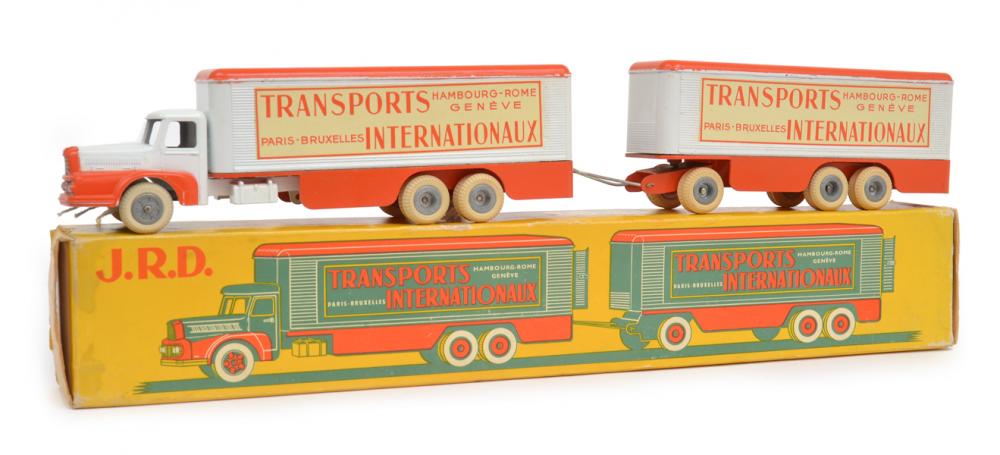 Appraisal: RARE JRD CAMION GRAND ROUTIER 'UNIC' ORANGE AND WHITE 'TRANSPORTS