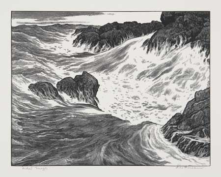 Appraisal: LEO MEISSNER Group of wood engravings Seal Ledges Awash Spruce