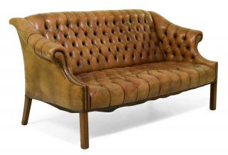 Appraisal: A CHESTERFIELD BUTTON TUFTED SOFA A CHESTERFIELD BUTTON TUFTED SOFA