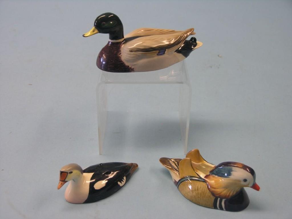 Appraisal: A group of three Beswick Waterline duck models approved by