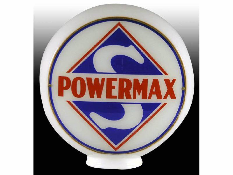 Appraisal: Powermax -Piece Gas Globe Description '' H s Milk glass