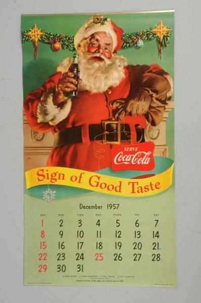 Appraisal: Coca-Cola Calendar Clean bright unused with miniscule soiling Condition Near