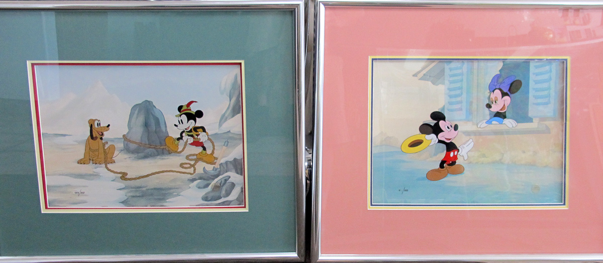 Appraisal: LIMITED EDITION DISNEY CARTOON CELS limited edition cels from the