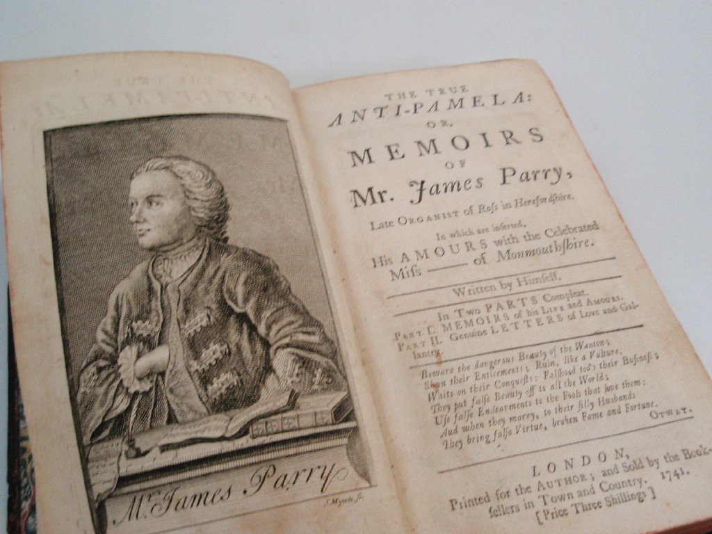 Appraisal: Parry James The True Anti-Pamela or Memoirs of Mr James