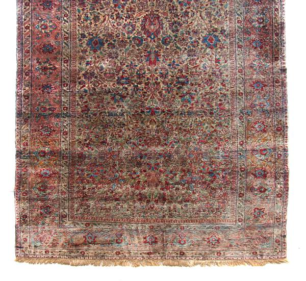 Appraisal: A silk Tabriz rug size approximately ft x ft in