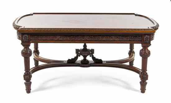 Appraisal: A Neoclassical Mahogany Low Table having a rectangular top with