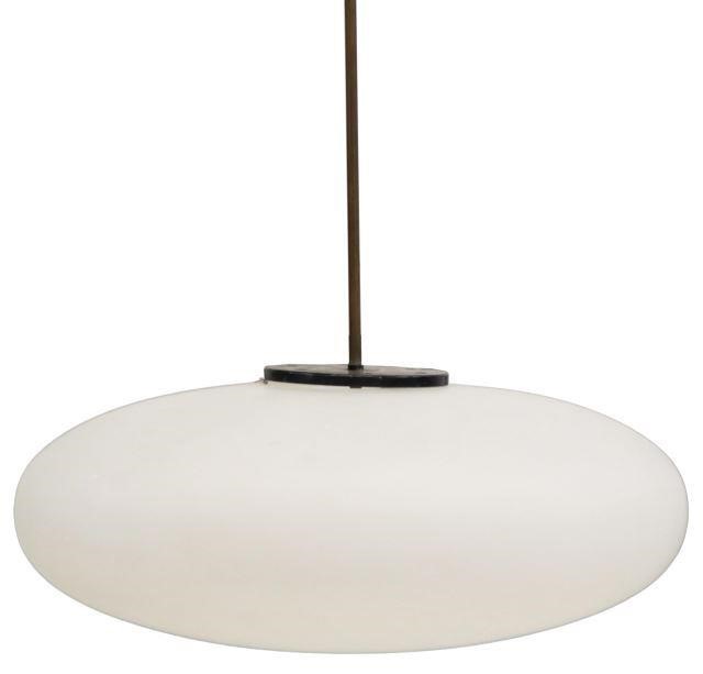 Appraisal: Italian mid-century modern ceiling lamp c s having a patinated