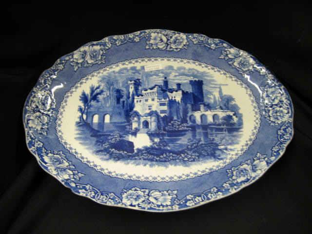 Appraisal: English Flow Blue Platter Alhambra pattern x