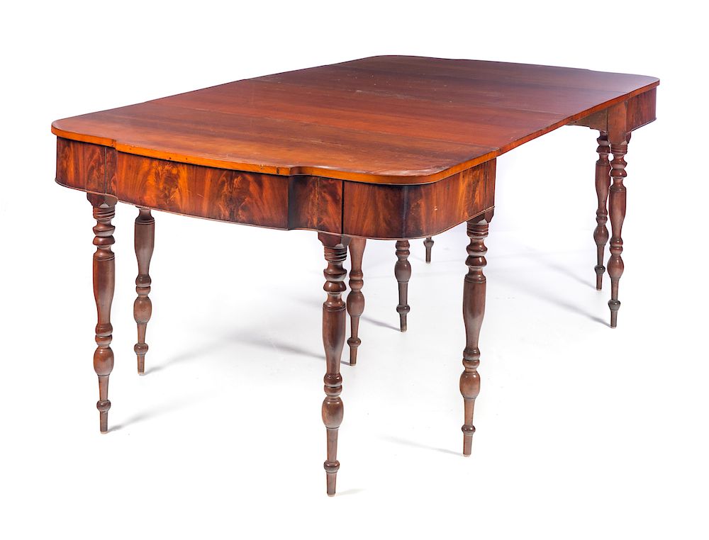 Appraisal: s Cherry Sheraton Banquet Table ' fully extended Shows appropriate