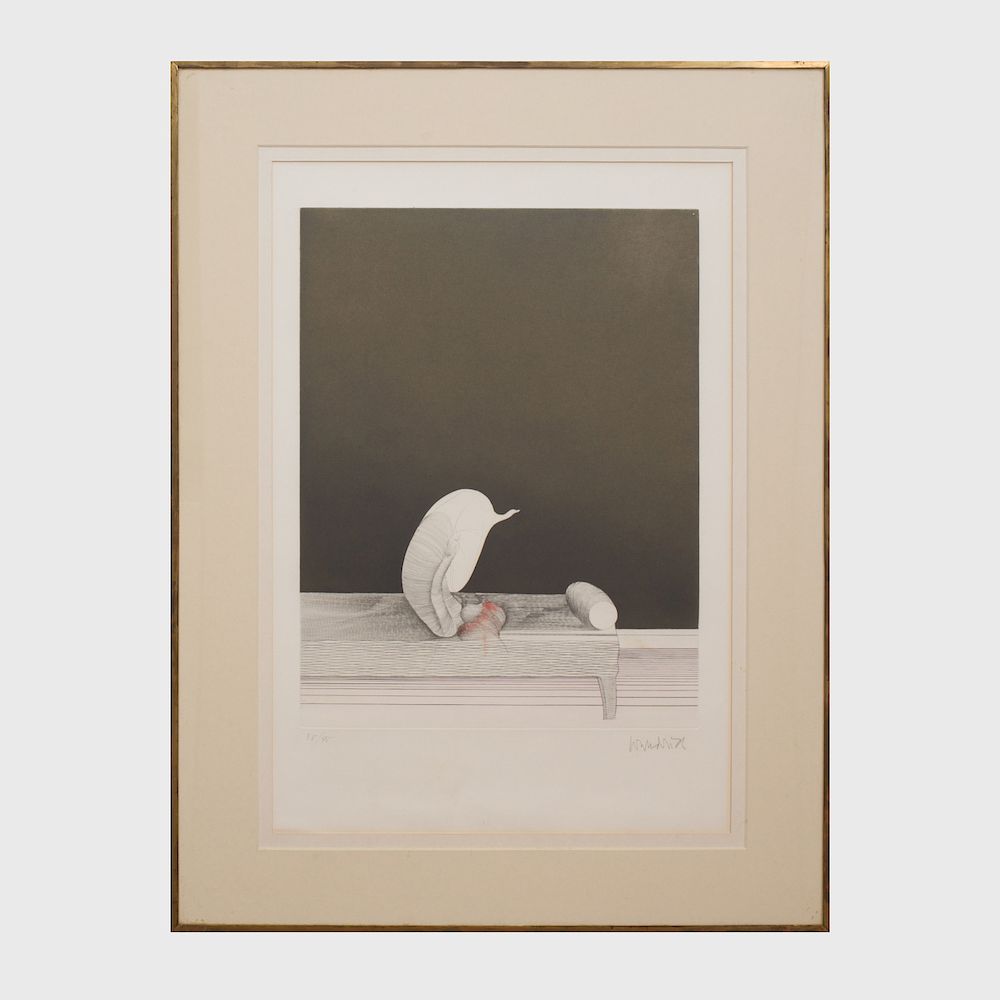 Appraisal: Paul Wunderlich - Sofa Figure Etching and aquatint in colors