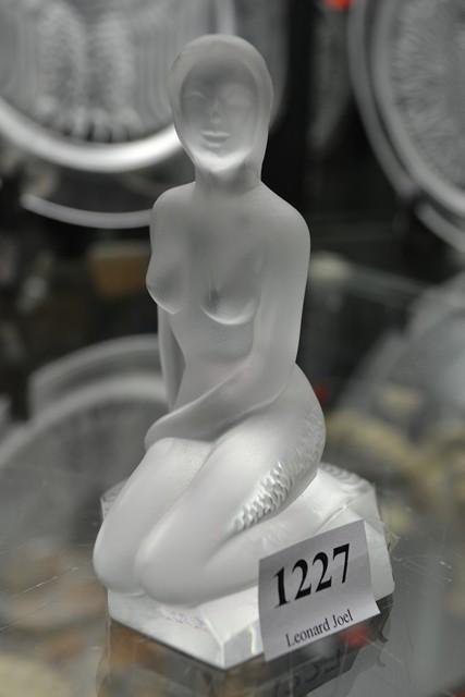 Appraisal: LALIQUE FROSTED GLASS MERMAID FIGURE