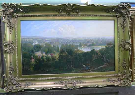 Appraisal: Mid th century English School oil on canvas 'View from