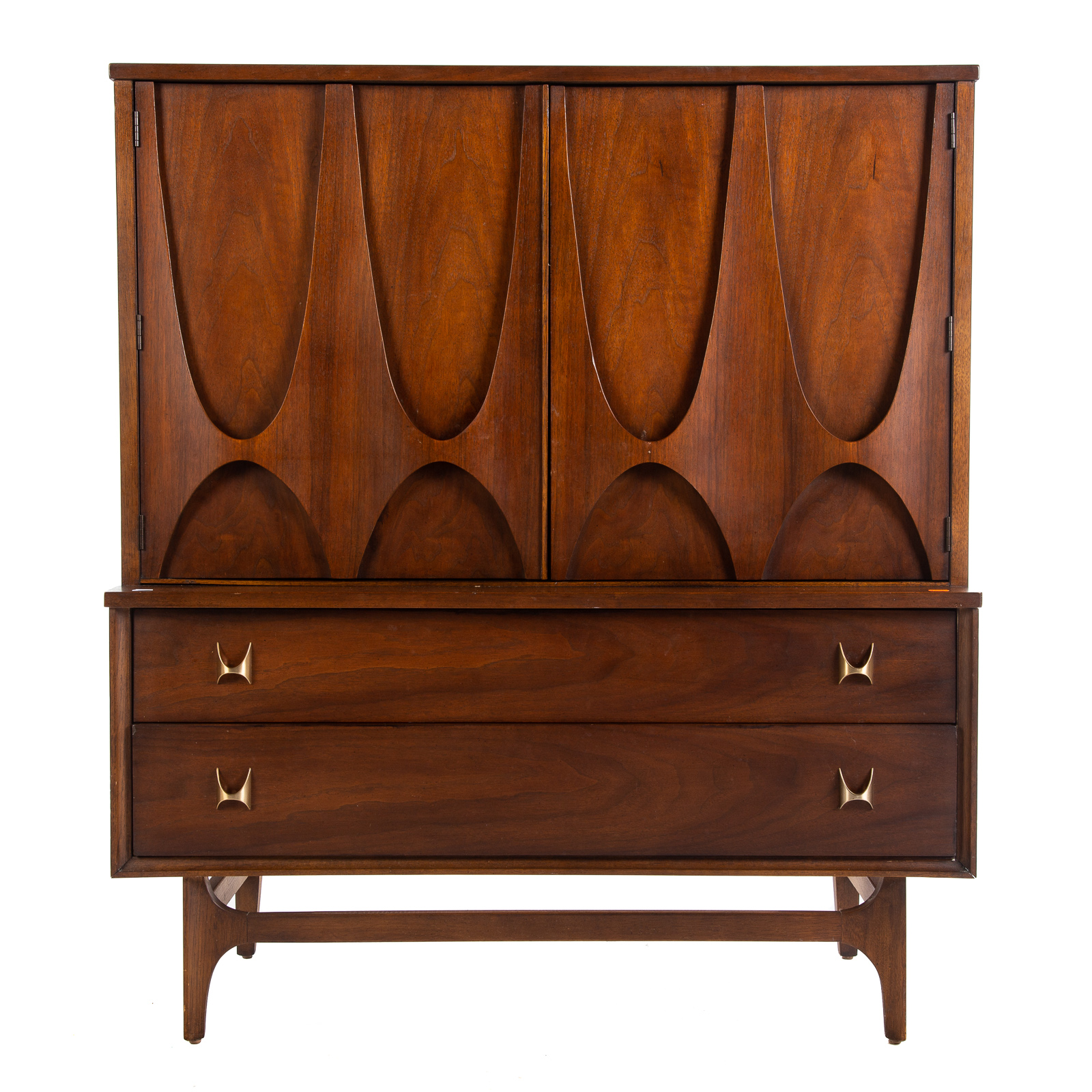 Appraisal: BROYHILL BRASILIA GENTLEMAN'S CHEST Mid-century designed by Oscar Niemeyer for