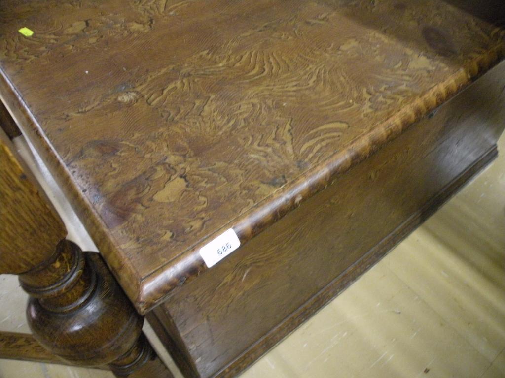 Appraisal: A scumbled Victorian pine blanket box