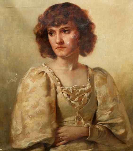 Appraisal: Frederick Vezin - Portrait of a young lady half length