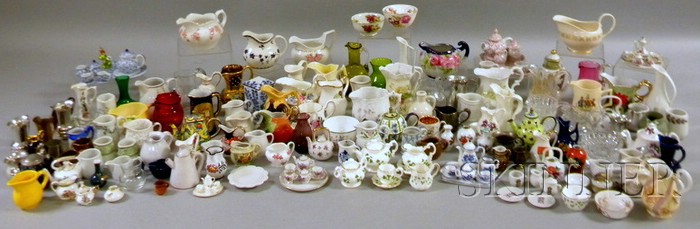 Appraisal: Large Collection of Mostly Miniature and Small Ceramic Jugs Teaware