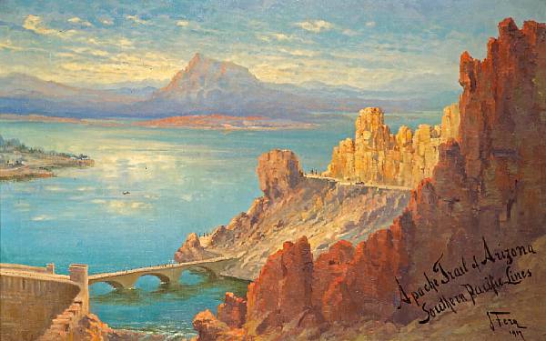 Appraisal: John Fery Austrian American - Apache trail of Arizona Southern