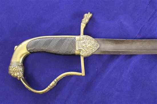 Appraisal: A th century Danish officer's sabre with inch curved blade