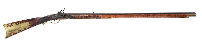 Appraisal: W A Hart New York Flintlock Rifle Cascade Hamlet New