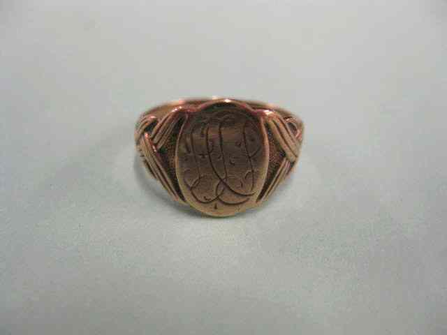 Appraisal: Victorian Childs Signet Ring k pink gold grams