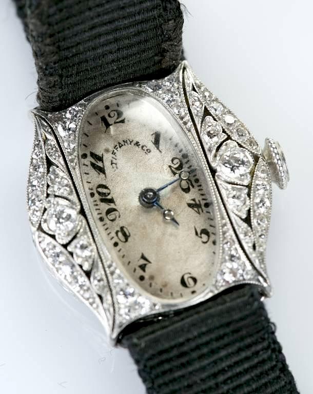 Appraisal: Tiffany Co platinum ladies watch C H Meylan A Tiffany