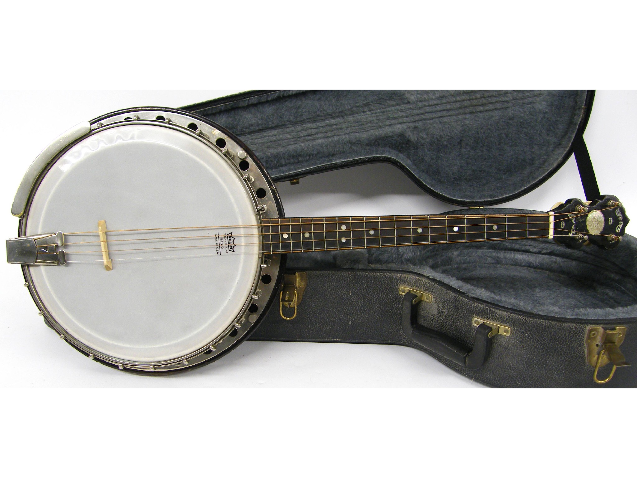 Appraisal: Grimshaw Hartford tenor resonator banjo stamped Hartford London to the