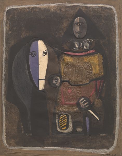 Appraisal: JOSE ORTEGA SPANISH - x El Caballero Aquatint in color