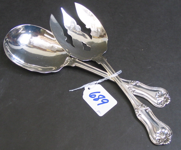 Appraisal: SWEDISH STERLING SILVER HALLMARKED SALAD SET a spoon and fork