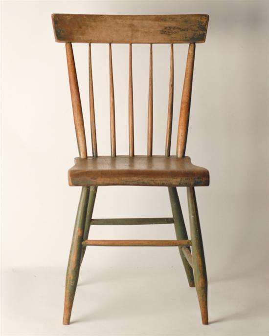 Appraisal: Two th C Wooden Side Chairs one a fan-back windsor