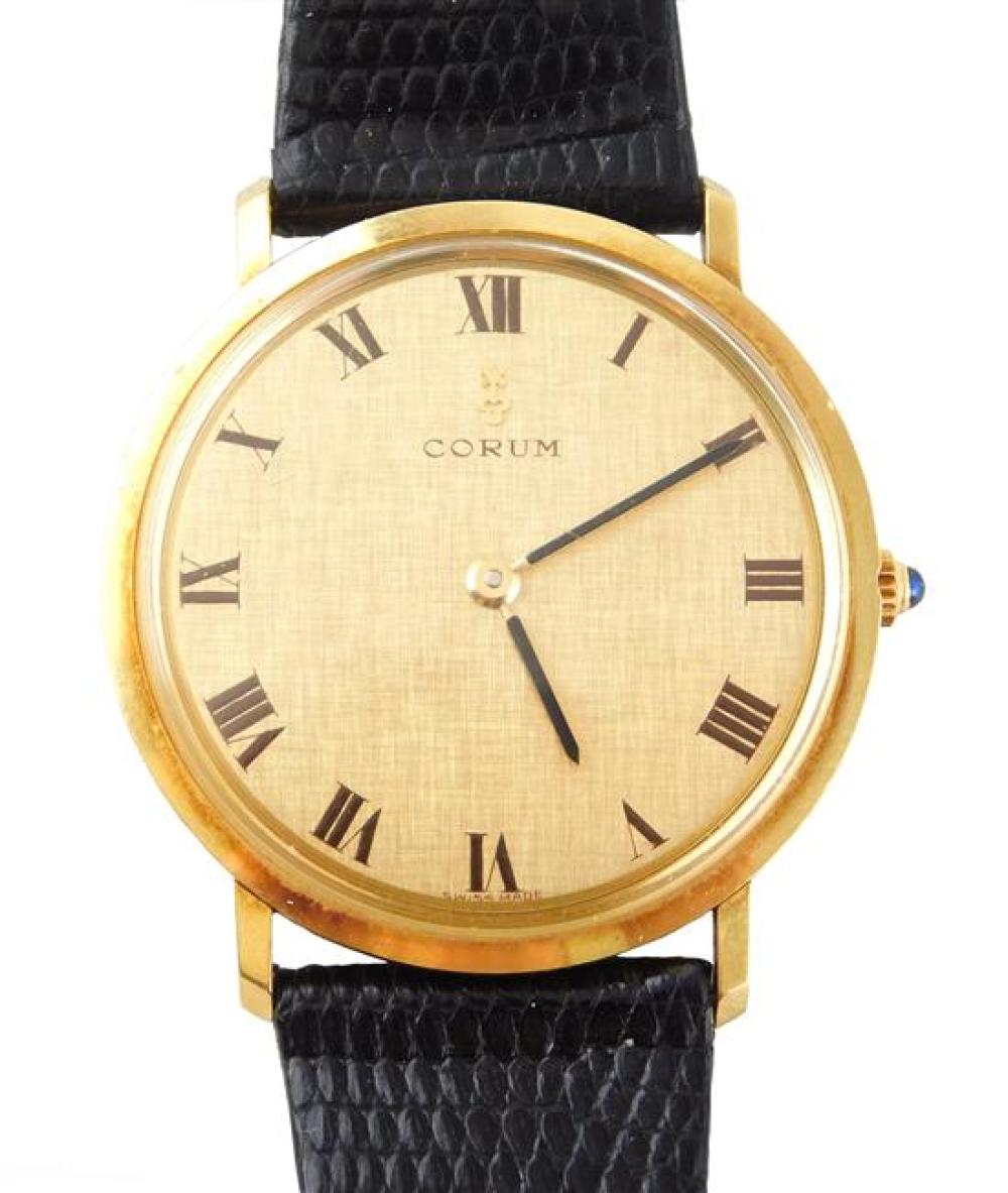 Appraisal: WATCH K Corum men's wrist watch movement manual wind stamped