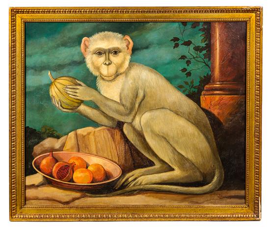 Appraisal: Sale Lot William Skilling American British b Monkey with Melon