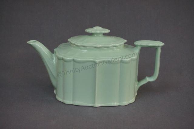 Appraisal: Hall Benjamin Celadon Mint Green Teapot 's Vintage 's Victorian