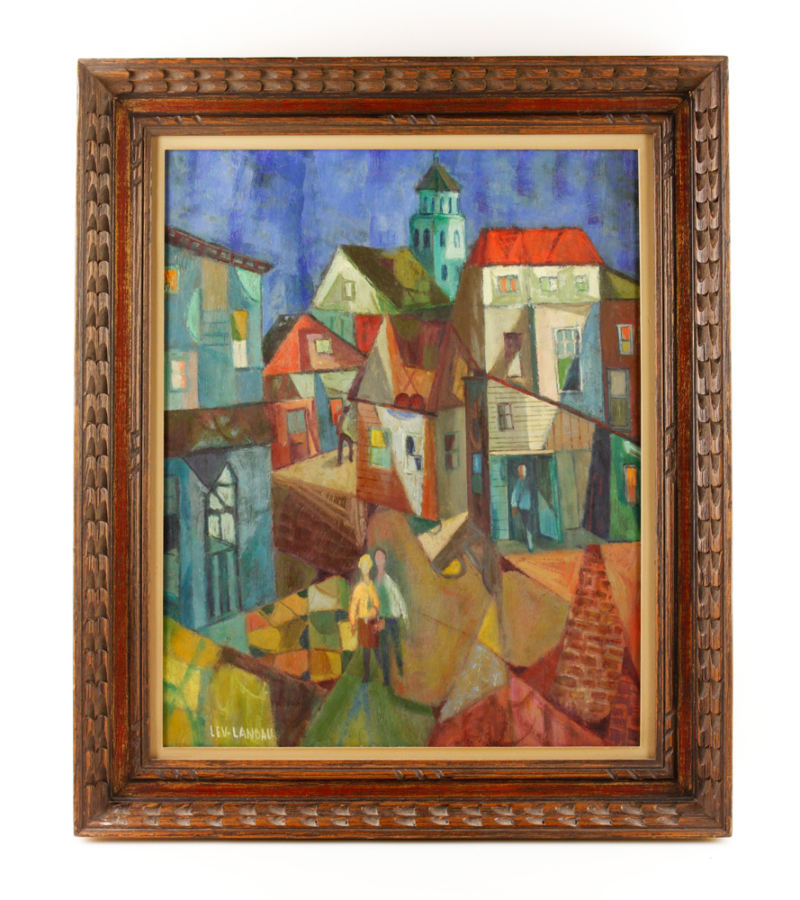 Appraisal: - Lev-Landau Cubist Cityscape O C Samuel David Lev-Landau American