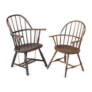 Appraisal: Two Bentwood Windsor Chairs th Century each with varying remains