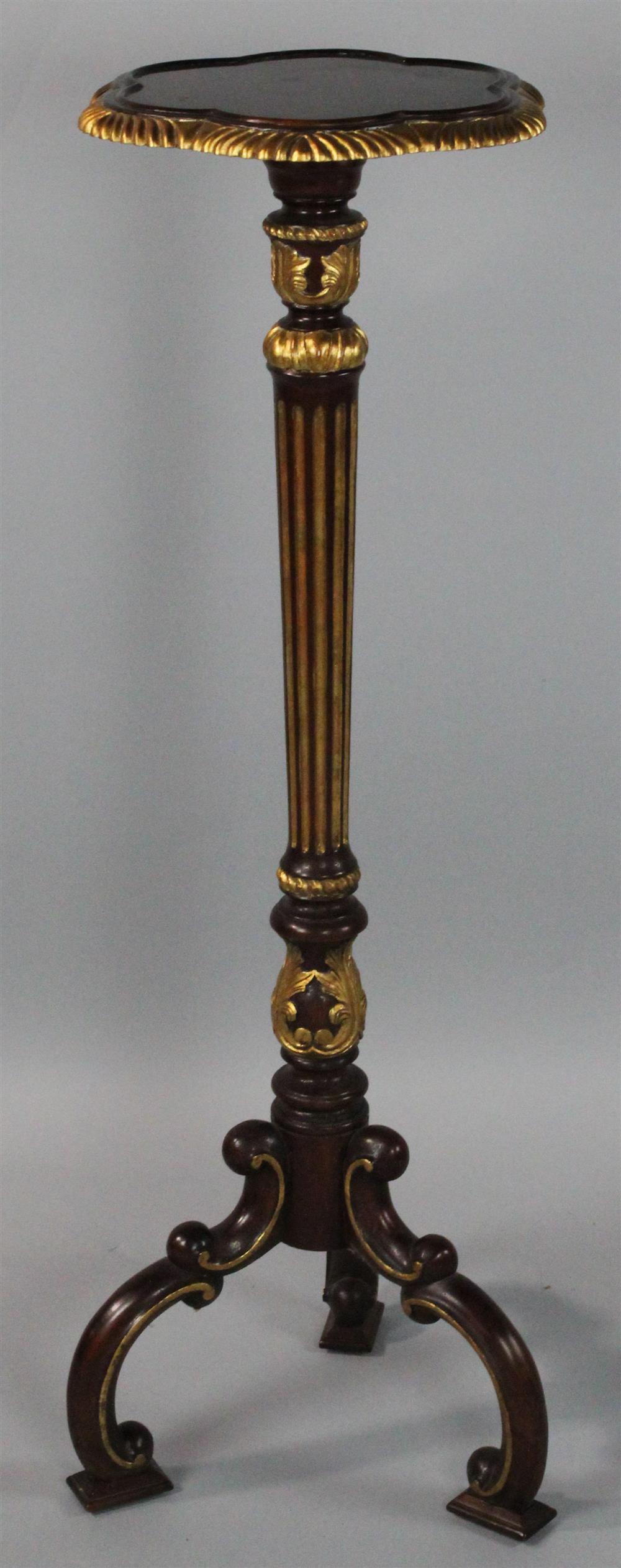 Appraisal: MAITLAND SMITH PARCEL GILT MAHOGANY PEDESTAL having a molded and