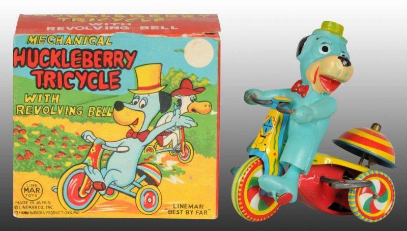 Appraisal: Linemar Huckleberry Hound Tricycle Toy Description Japanese Includes scarce original