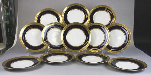 Appraisal: Set of A Lanternier Limoges Service Plates Set of porcelain