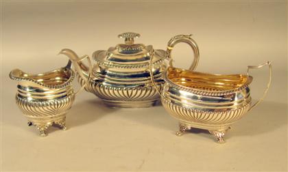 Appraisal: Assembled George IV three piece sterling silver tea service maker's