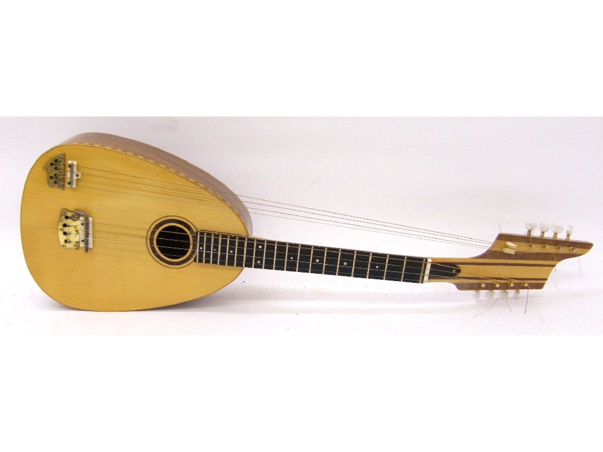 Appraisal: Hand-built theorbo type mandola instrument soft case