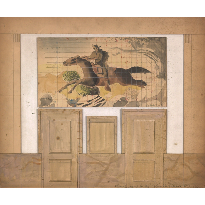 Appraisal: Eduard Buk Ulreich Mural Study for the Columbia Missouri Post