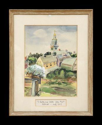 Appraisal: KENT AVERY - NANTUCKET-JULY Watercolor on paper x in dedicated