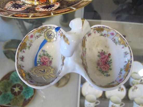 Appraisal: LIMOGES PORCELAIN DOUBLE SALT