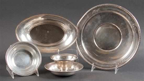 Appraisal: Group of American sterling silver table articles including National Silver