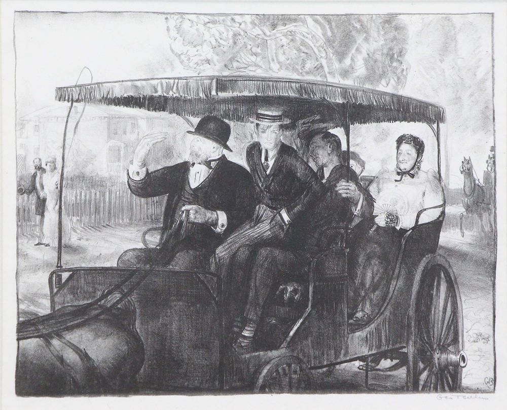 Appraisal: BELLOWS George Lithograph Sunday Signed lower right George Bellows American