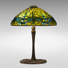 Appraisal: Tiffany Studios DRAGONFLY TABLE LAMP USA c leaded glass patinated